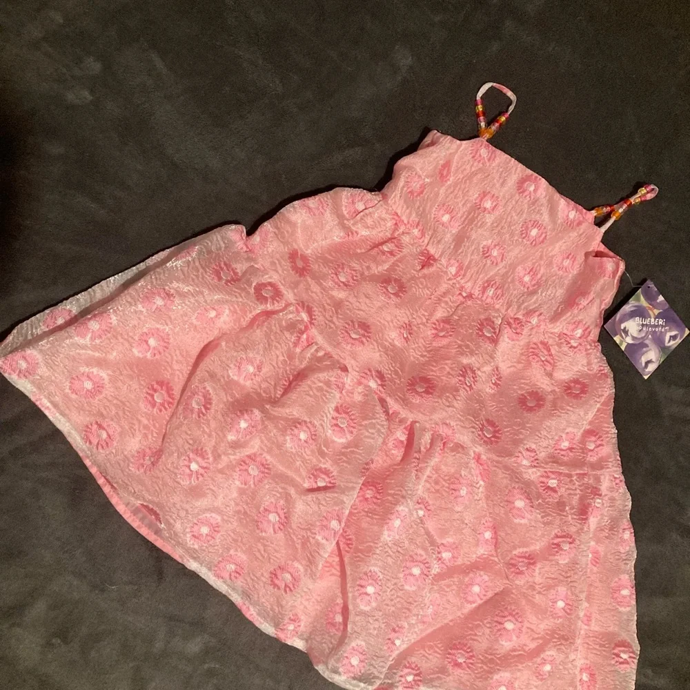Pink Sleeveless Spaghetti Strap Sundress - Picture 3 of 5